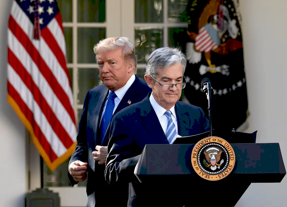 Президент США Дональд Трамп і голова ФРС Джером Паул