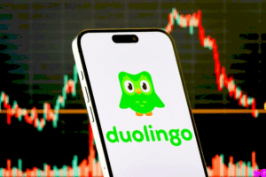 Графік акцій Duolingo