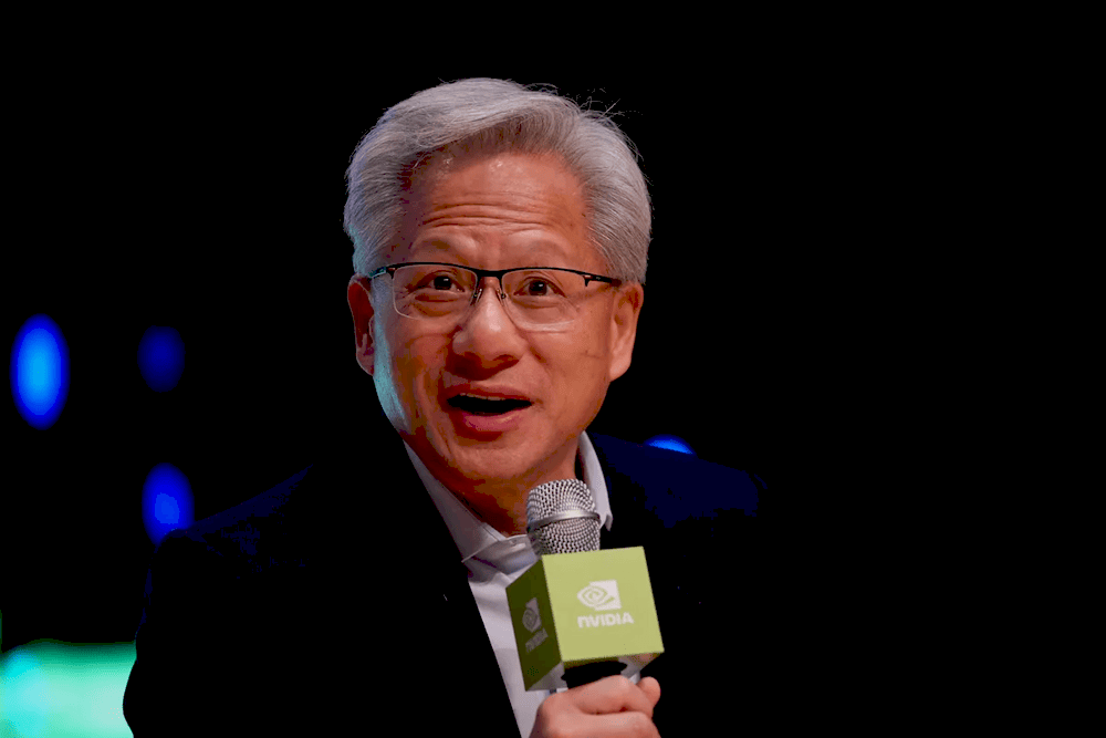 Генеральний директор Nvidia Дженсен Хуанг під час звіту