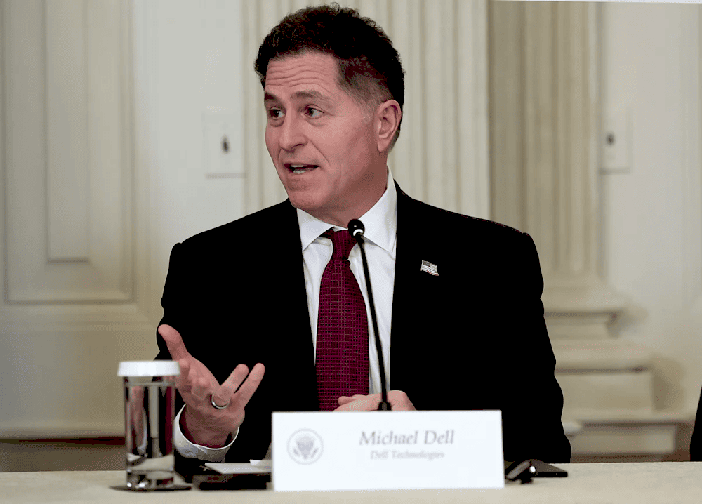 Майкл Делл на прес-конференції в Білому домі